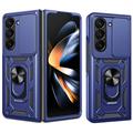 Samsung Galaxy Z Fold7 Pyörivä Rengashybridikotelo Kamerasuojalla - Sininen