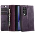 Samsung Galaxy Z Fold8 Caseme 033 vasikka tekstuuri lompakko tapauksessa RFID-sulku - violetti