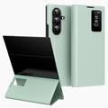 Samsung Galaxy Z TriFold Smart Clear View Käännä kotelo korttipaikka - vaaleanvihreä