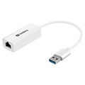 Sandberg USB 3.0 / Gigabit Ethernet Verkkosovitin - Valkoinen