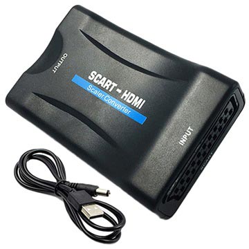 Scart / HDMI 1080p AV Adapteri USB-kaapelilla