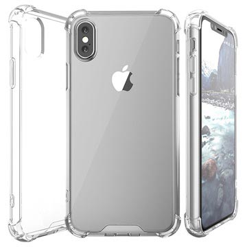 Scratch-Resistant iPhone X / iPhone XS Hybrid Suojakuori - Läpinäkyvä