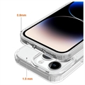 iPhone 15 Pro Naarmunkestävä Hybrid Kotelo - Läpinäkyvä
