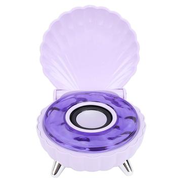 Simpukan muotoinen Bluetooth-kaiutin RGB-valaistuksella - violetti