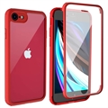 iPhone 7/8/SE (2020)/SE (2022) Shine&Protect 360 Hybridikotelo - Punainen / Kirkas