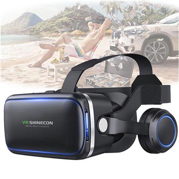 Shinecon 6. sukupolven G04E 3D VR Virtuaalitodellisuuslasit kuulokkeilla