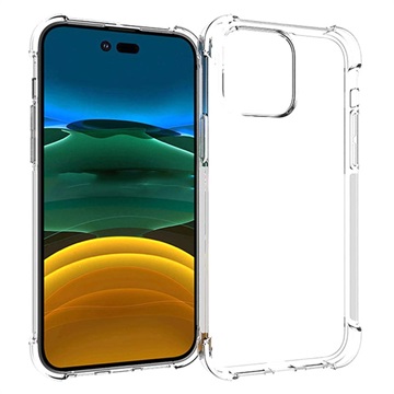 Iskunkestävä iPhone 14 Pro Max TPU Suojakuori - Läpinäkyvä