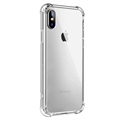 iPhone X/XS Iskunkestävä TPU Suojakuori - Läpinäkyvä