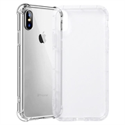 iPhone X/XS Iskunkestävä TPU Suojakuori - Läpinäkyvä
