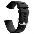 Fitbit Charge 3 Silikoniranneke Liittimillä - Musta