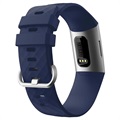 Fitbit Charge 3 Silikoniranneke Liittimillä - Sininen