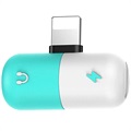 Silikoninen 2-in-1 Lightning Audio Adapteri