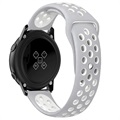 Samsung Galaxy Watch Active Silikoniranneke - Valkoinen / Harmaa