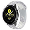 Samsung Galaxy Watch Active Silikoniranneke - Valkoinen / Harmaa