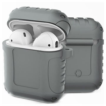 AirPods / AirPods 2 Silikonikotelo - Iskunkestävä Suoja - Harmaa