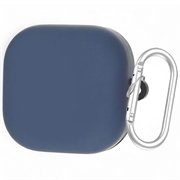 Samsung Galaxy Buds 4/Buds 4 Pro Silikonikotelo Karabiinilla - Tummansininen