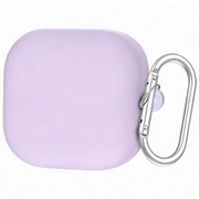 Samsung Galaxy Buds 4/Buds 4 Pro Silikonikotelo Karabiinilla - Violetti