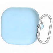 Samsung Galaxy Buds 4/Buds 4 Pro Silikonikotelo Karabiinilla - Sky Sininen