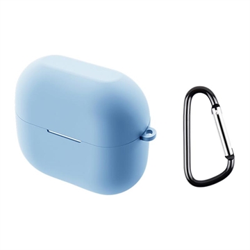 Samsung Galaxy Buds3/Buds3 Pro Silikonikotelo Karabiinilla - Sininen
