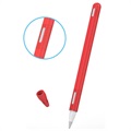 Apple Pencil (2nd Generation) Silikonikotelo Korkilla - Punainen