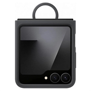 Samsung Galaxy Z Flip7 FE Silikonikotelo Renkaalla EF-PF741TBEGWW - Musta
