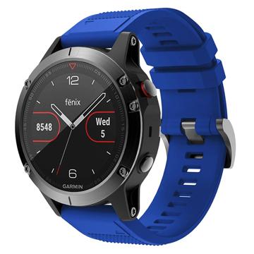 Silikoniranneke - Garmin Fenix 6 GPS/6 Pro GPS/5/5 Plus - Sininen