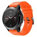 Silikoniranneke - Garmin Fenix 6 GPS/6 Pro GPS/5/5 Plus - Oranssi