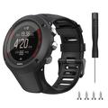 Silikonihihna Suunto Ambit3 Peak/Sport/Vertikaalinen - Musta