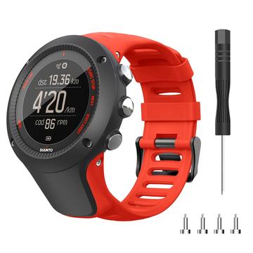 Silikonihihna Suunto Ambit3 Peak/Sport/Vertical - punainen
