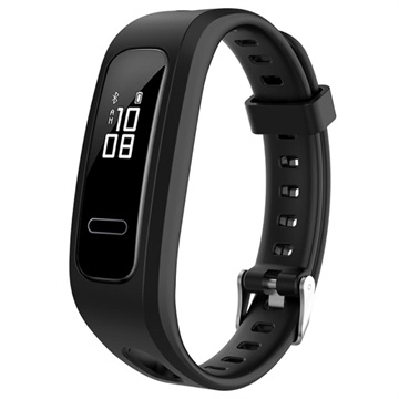 Honor Band 4 Running, Huawei Band 3e Silikoniranneke - Musta