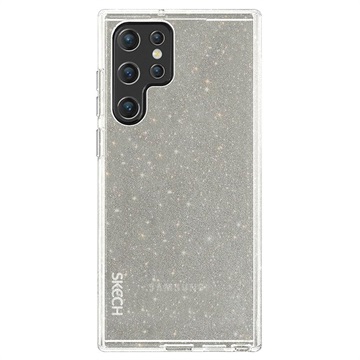 Skech Sparkle Samsung Galaxy S22 Ultra 5G Suojakuori - Läpinäkyvä