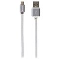 Skross Steel Line Charge'N Sync MicroUSB Kaapeli - 1m - Hopea
