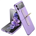 Samsung Galaxy Z Flip3 5G Kotelo Metallirenkaalla - Violetti