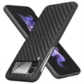 Samsung Galaxy Z Flip4 Ohut Suojakuori - Hiilikuitu - Musta