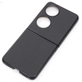 Huawei P50 Pocket Slim Suojakuori - Hiilikuitu - Musta