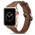 Apple Watch Series 7/SE/6/5/4/3/2/1 Ohut Nahkahihna - 45mm/44mm/42mm - Kahvi