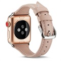 Apple Watch Series 7/SE/6/5/4/3/2/1 Ohut Nahkahihna - 45mm/44mm/42mm - Vaaleanpunainen
