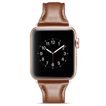 Apple Watch Series 9/8/SE (2022)/7/SE/6/5/4/3/2/1 Ohut Nahkaranneke - 41mm/40mm/38mm