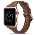 Apple Watch Series 9/8/SE (2022)/7/SE/6/5/4/3/2/1 Ohut Nahkaranneke - 41mm/40mm/38mm - Kahvi