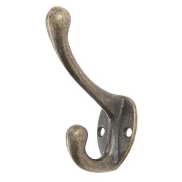 Pienet antiikkiset hattukoukut metallista - 5 kpl. - Pronssi