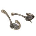Pienet antiikkiset hattukoukut metallista - 5 kpl. - Pronssi