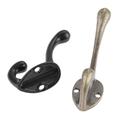 Pienet antiikkiset hattukoukut metallista - 5 kpl. - Pronssi