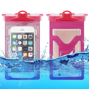 Pehmeä PVC Universal IPX8 vedenpitävä kotelo - 6.5" - Kuuma Pinkki