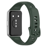 Huawei Band 11/11 Pro Pehmeä Silikoniranneke - Tummanvihreä