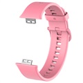 Huawei Watch Fit Pehmeä Silikoniranneke - Pinkki