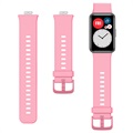 Huawei Watch Fit Pehmeä Silikoniranneke - Pinkki