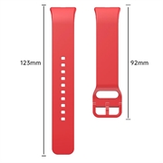 Samsung Galaxy Fit3 Pehmeä Silikoniranneke - Punainen