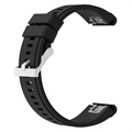 Garmin Fenix 5X/Fenix 3 HR/Quatix 3/D2 Pehmeä Silikoniranneke - Musta