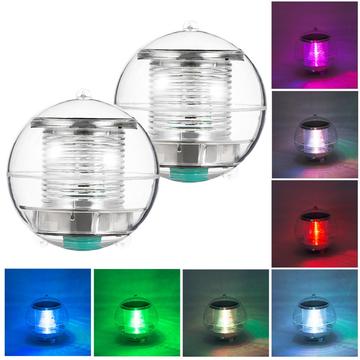 Aurinkoenergialla toimivat kelluvat LED-pallovalot - 2 kpl.