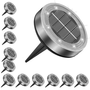 Solar Ground Lights - 12 kpl. - Valkoinen valo